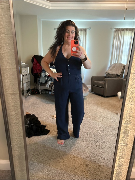 Ramy Brook Pants - Remi Brook Navy Jumpsuit Size Large